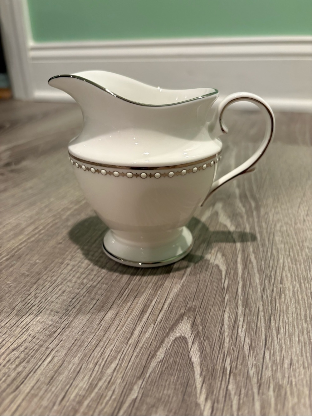 Lenox China Pearl Platinum Creamer Never Used